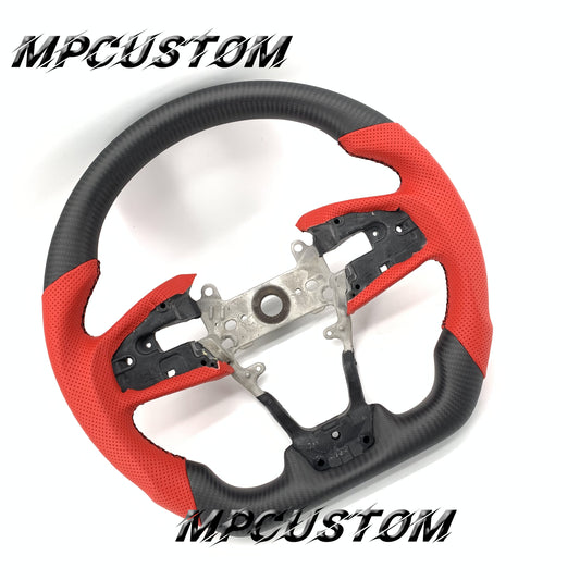 Mpcustom for Honda 10th Gen Civic 2016+ carbon fiber steering wheel matte and round top