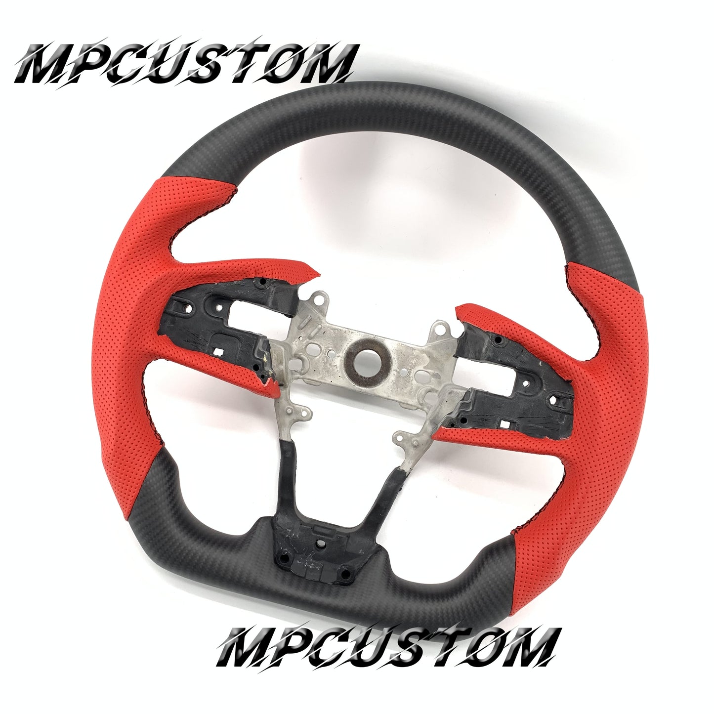 Mpcustom for Honda 10th Gen Civic 2016+ carbon fiber steering wheel matte and flat bottom