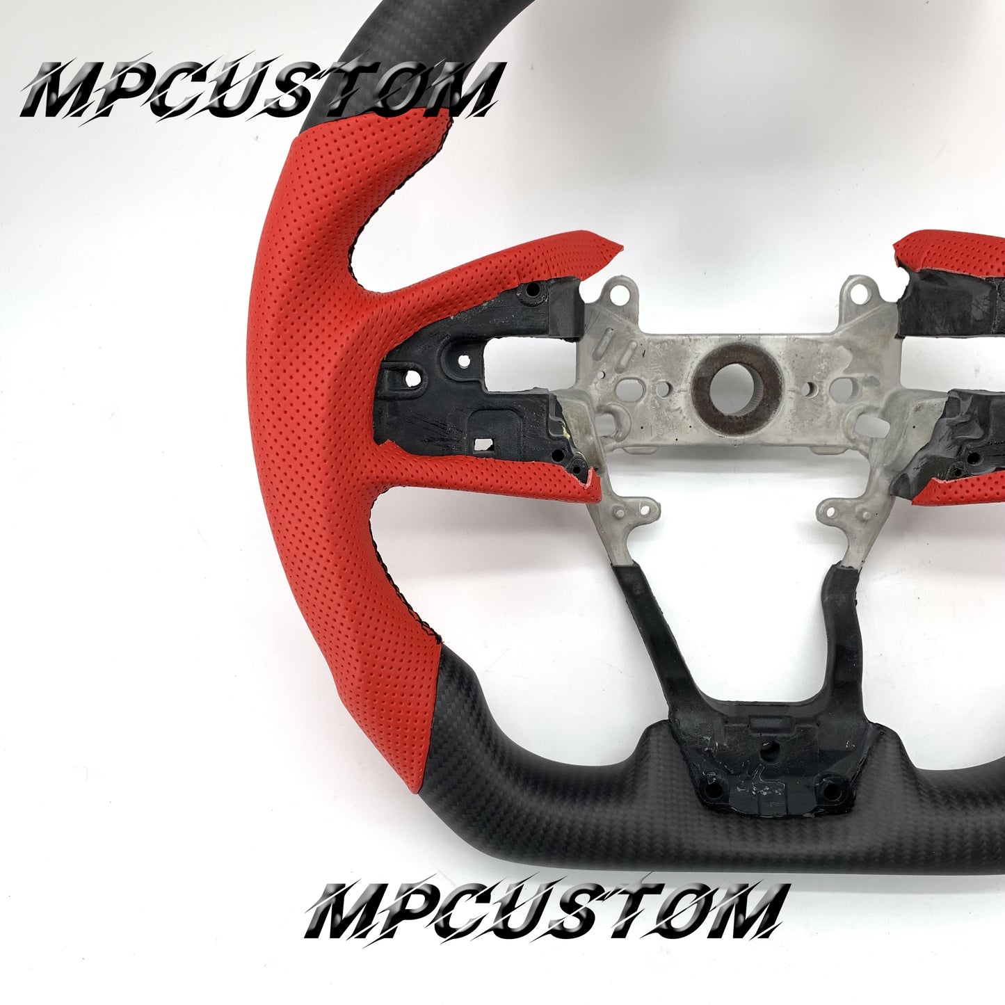 Mpcustom for Honda 10th Gen Civic 2016+ carbon fiber steering wheel matte and flat bottom