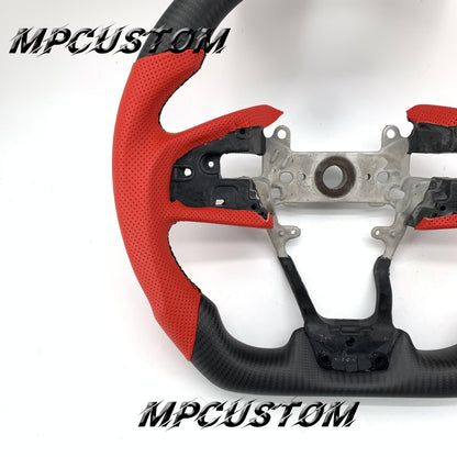 Mpcustom for Honda 10th Gen Civic 2016+ carbon fiber steering wheel matte and round top