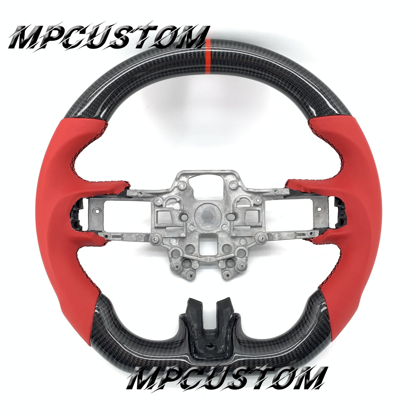 Mpcustom for Ford Mustang 2018-2022 carbon fiber steering wheel gloss and smooth