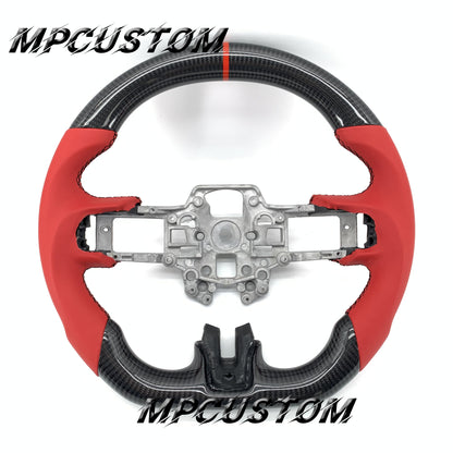 Mpcustom for Ford Mustang 2018-2022 carbon fiber steering wheel gloss and smooth