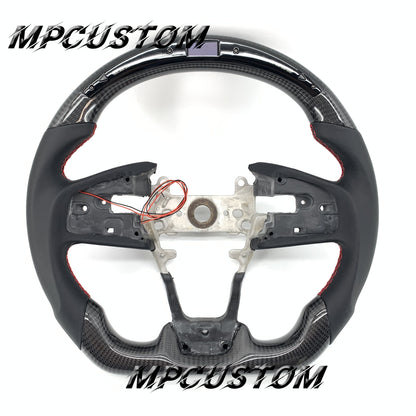 Mpcustom for Honda 10th Gen Civic 2016+ carbon fiber steering wheel smooth