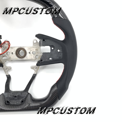 Mpcustom for Honda 10th Gen Civic 2016+ carbon fiber steering wheel smooth and round top