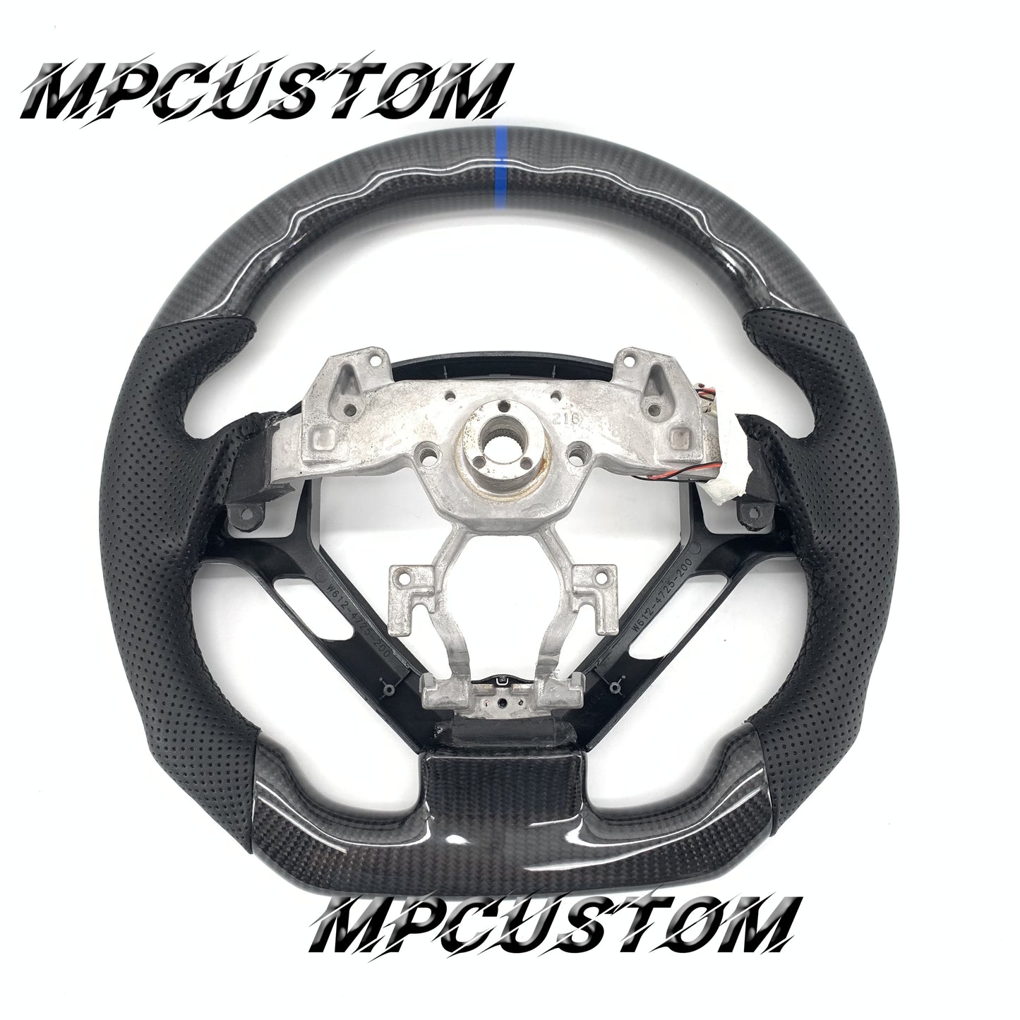 Mpcustom for Infiniti G37 2007-2015 carbon fiber steering wheel gloss and round top