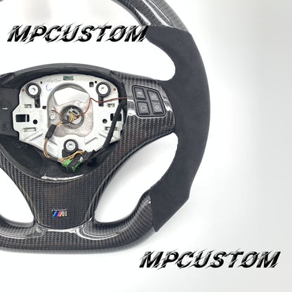 Mpcustom for BMW e90 carbon fiber steering wheel blue stripe line