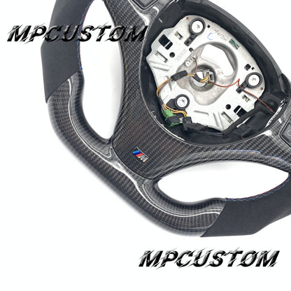 Mpcustom for BMW e90 carbon fiber steering wheel blue stripe line