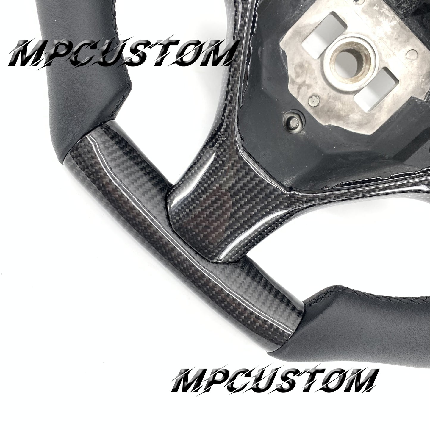 Mpcustom for Tesla model S X carbon fiber steering wheel gloss and f1 shape