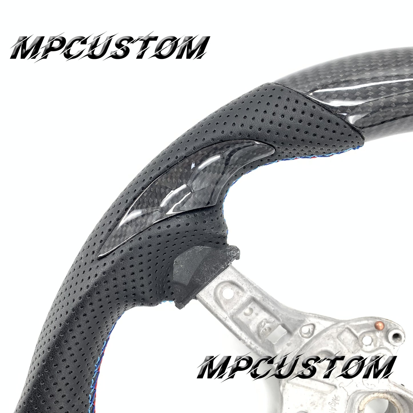 Mpcustom for BMW M2 F87/M3 F80/M4 F82/F83/M5F10/F90 carbon fiber steering wheel perforated leather