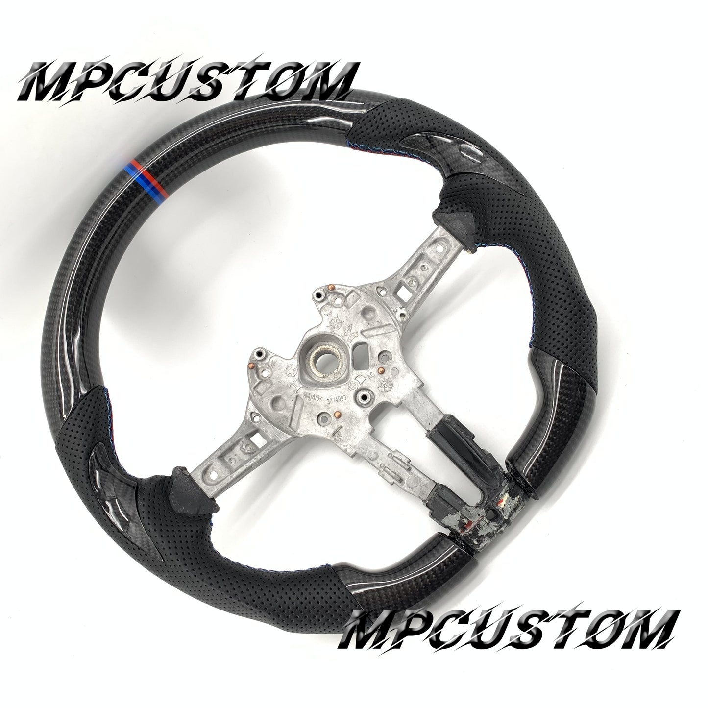 Mpcustom for BMW M2 F87/M3 F80/M4 F82/F83/M5F10/F90 carbon fiber steering wheel perforated leather