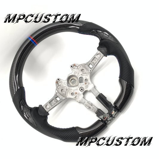 Mpcustom for BMW M2 F87/M3 F80/M4 F82/F83/M5F10/F90 carbon fiber steering wheel perforated leather