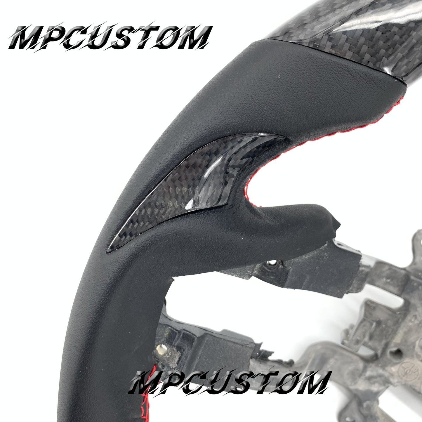 Mpcustom for Honda Civic 2006-2008 carbon fiber steering wheel red stripe line