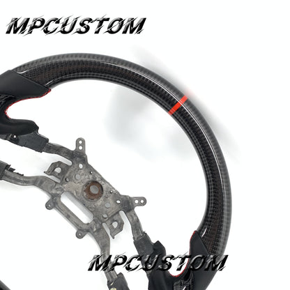 Mpcustom for Honda Civic 2006-2008 carbon fiber steering wheel red stripe line