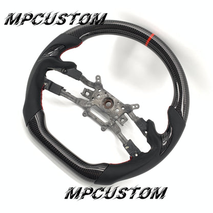 Mpcustom for Honda Civic 2006-2008 carbon fiber steering wheel red stripe line
