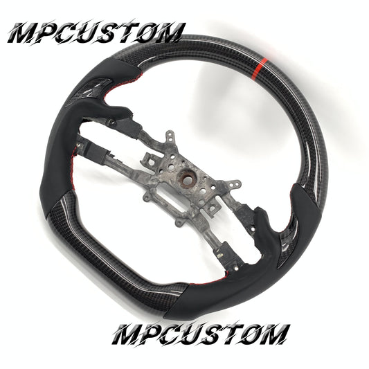 Mpcustom for Honda Civic 2006-2008 carbon fiber steering wheel red stripe line