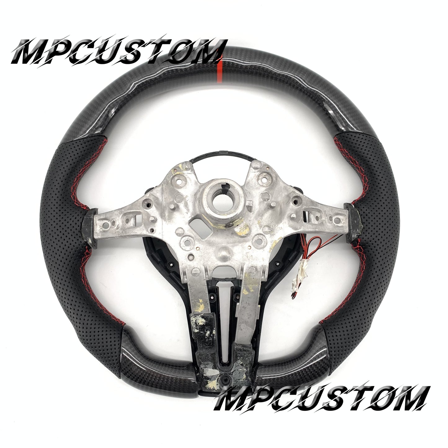 Mpcustom for BMW 3 series F30/F31/F35 carbon fiber steering wheel gloss thumb grips