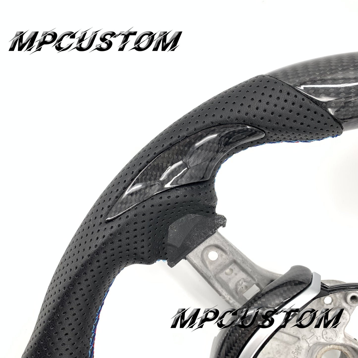 Mpcustom for BMW 1 series F20/F21/F40 carbon fiber steering wheel red stitching