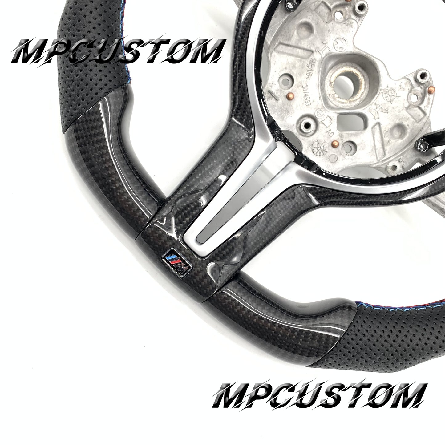 Mpcustom for BMW 7 series F01/F02/F03 carbon fiber steering wheel red stitching