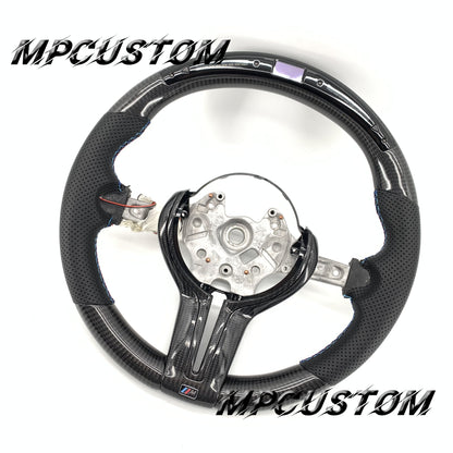 Mpcustom for BMW M2 F87/M3 F80/M4 F82/F83/M5F10/F90 carbon fiber steering wheel round top