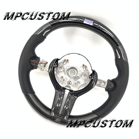 Mpcustom for BMW M2 F87/M3 F80/M4 F82/F83/M5F10/F90 carbon fiber steering wheel round top