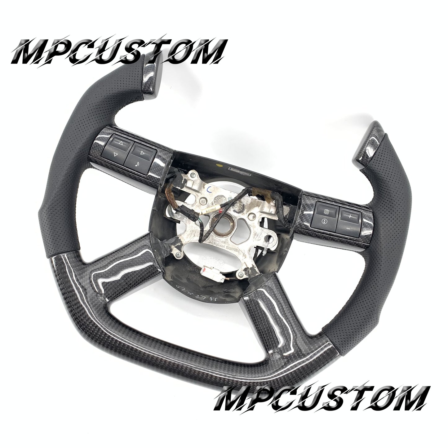 Mpcustom for Dodge 2006 carbon fiber steering wheel black stitching