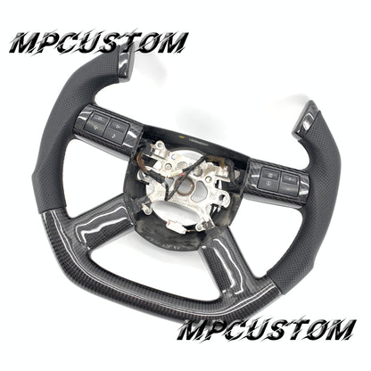 Mpcustom for Dodge 2006 carbon fiber steering wheel black stitching