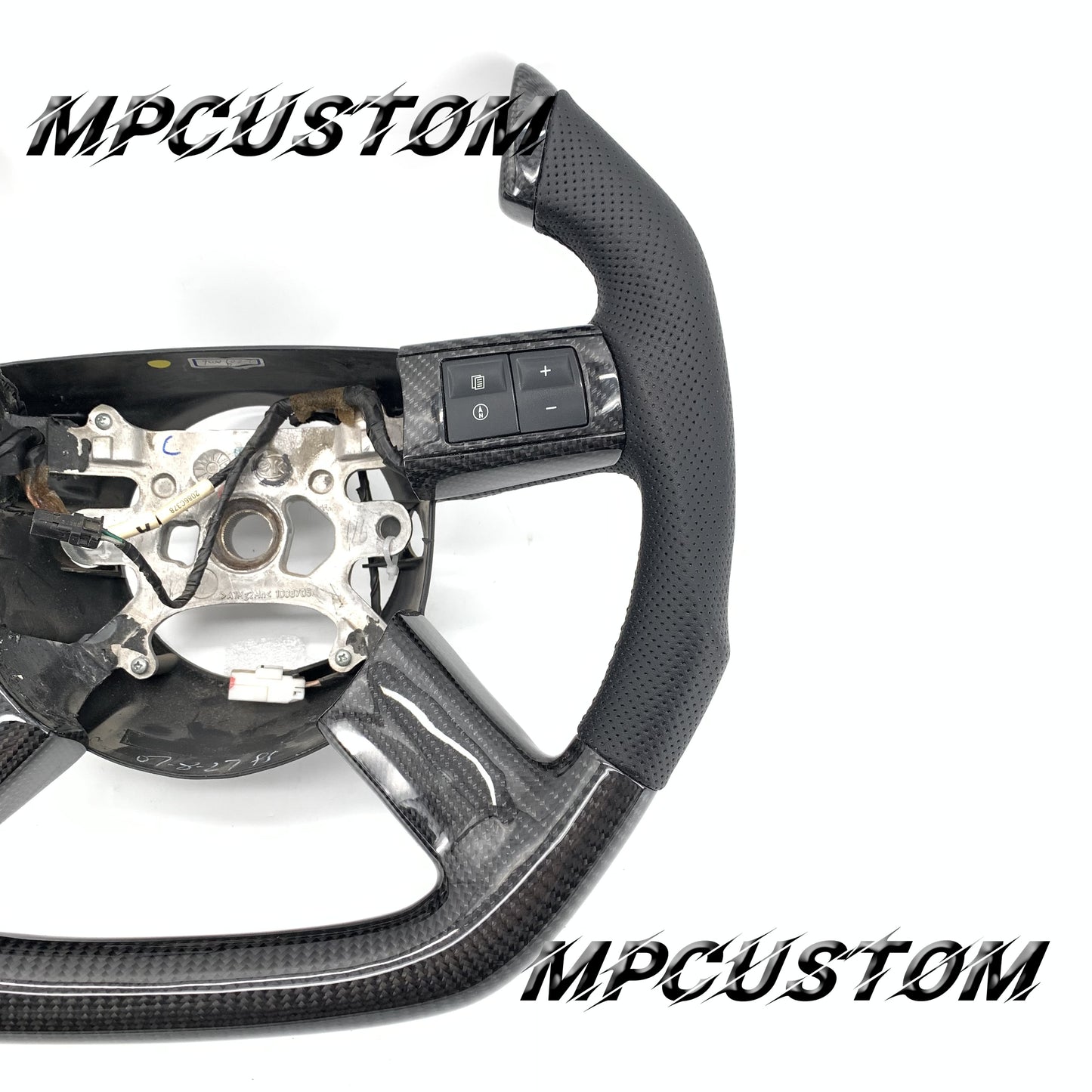 Mpcustom for Dodge 2006 carbon fiber steering wheel black stitching