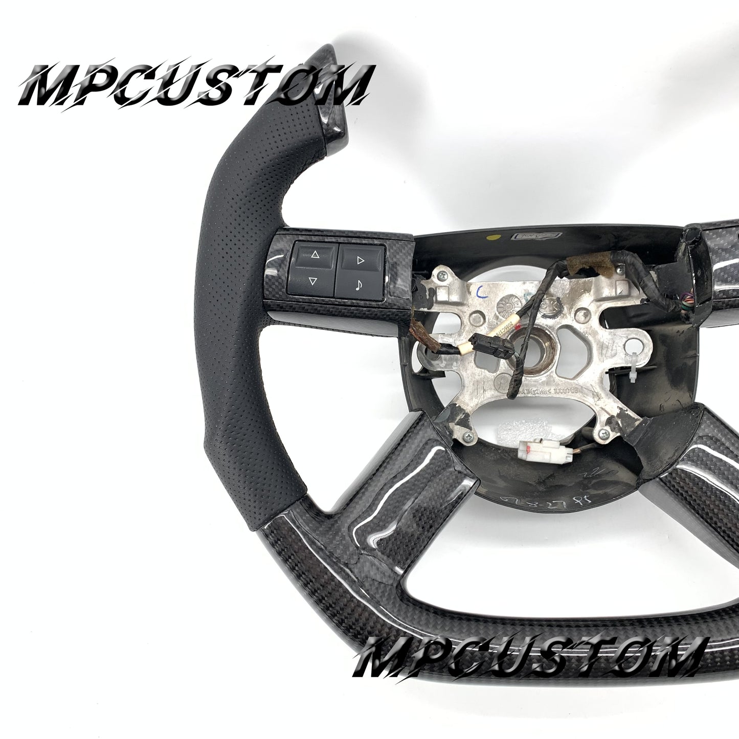 Mpcustom for Dodge 2006 carbon fiber steering wheel black stitching