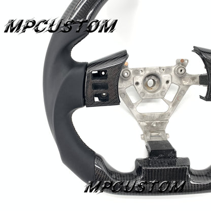 Mpcustom for Nissan 350z 2002-2009 carbon fiber steering wheel gloss and round top