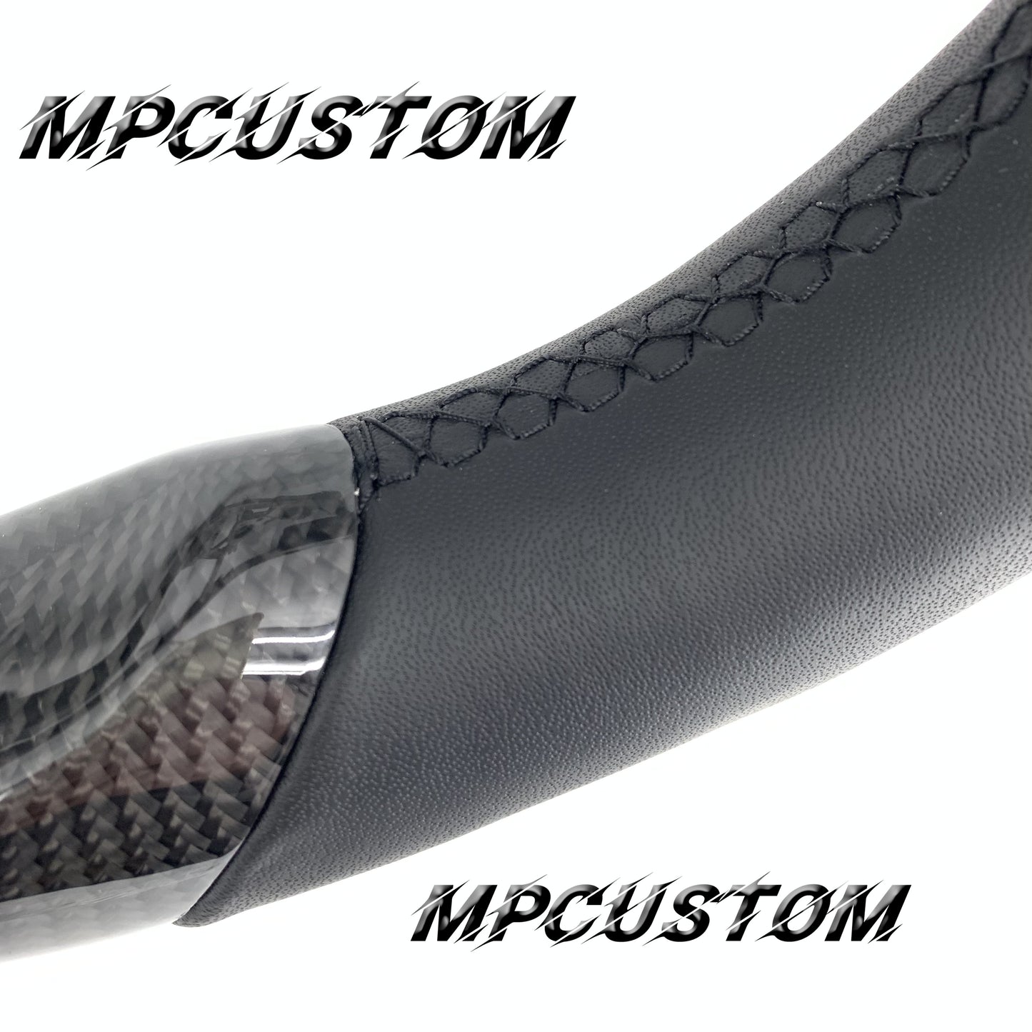 Mpcustom for Nissan 350z 2002-2009 carbon fiber steering wheel gloss and round top