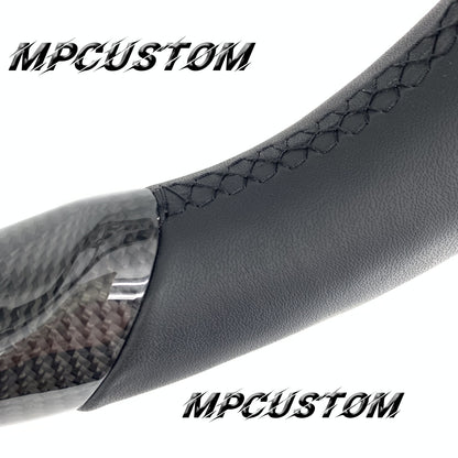 Mpcustom for Nissan 350z 2002-2009 carbon fiber steering wheel gloss and round top