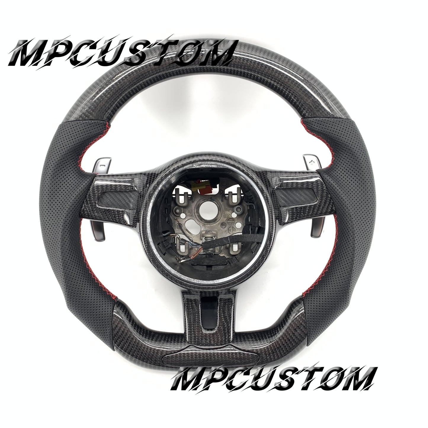 Mpcustom for Porsche Cayenne S GTS 2010 carbon fiber steering wheel round top