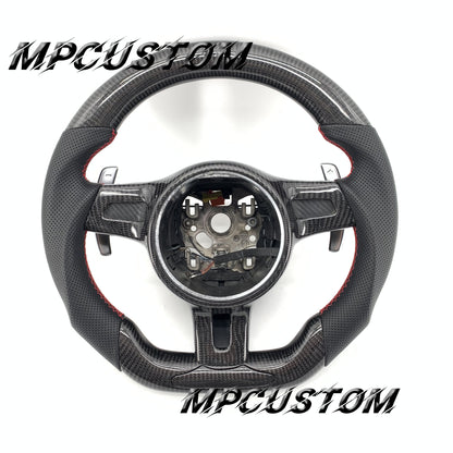 Mpcustom for Porsche Cayenne S GTS 2010 carbon fiber steering wheel round top