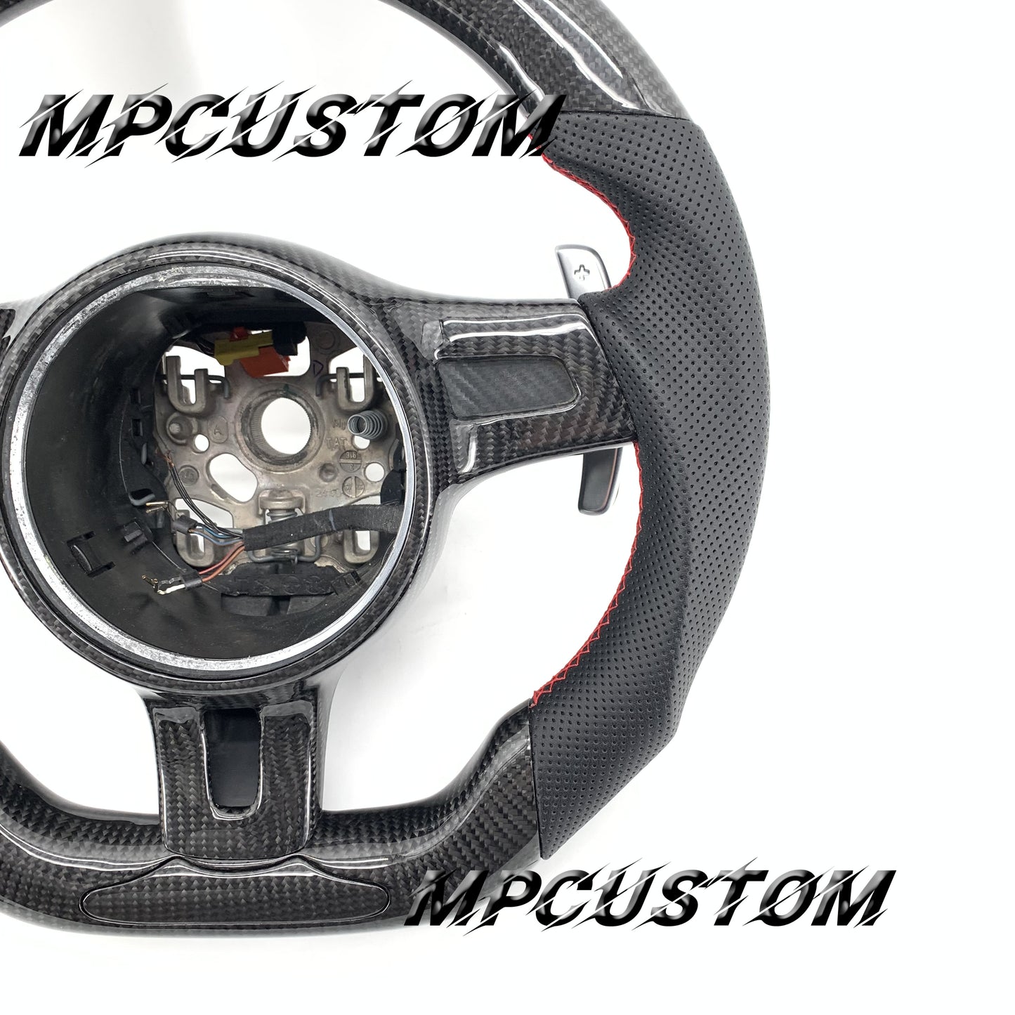 Mpcustom for Porsche Cayenne S GTS 2010 carbon fiber steering wheel gloss