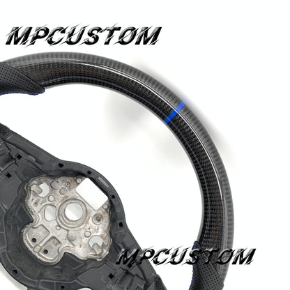 Mpcustom for Volkswagen MK7 2015-2019 carbon fiber steering wheel gloss and flat bottom