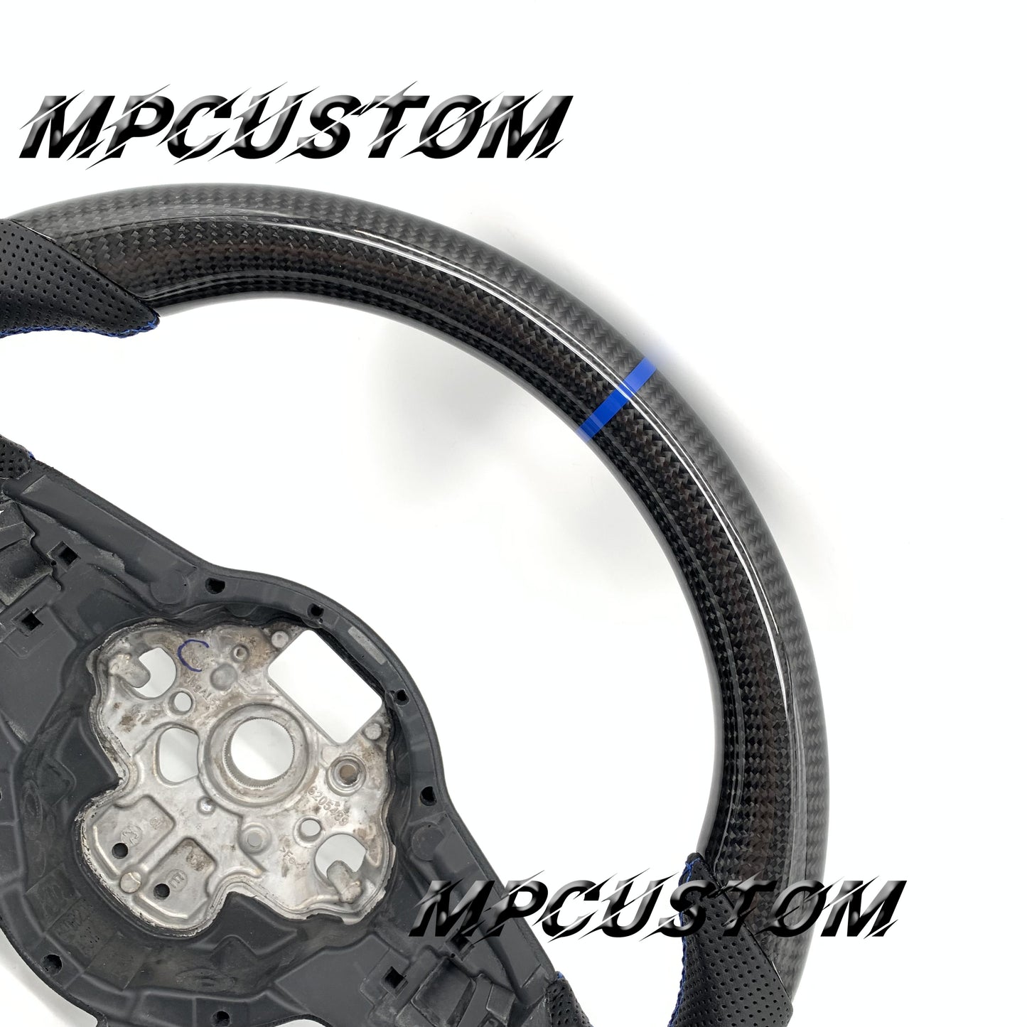 Mpcustom for Volkswagen MK7 2015-2019 carbon fiber steering wheel gloss and round top