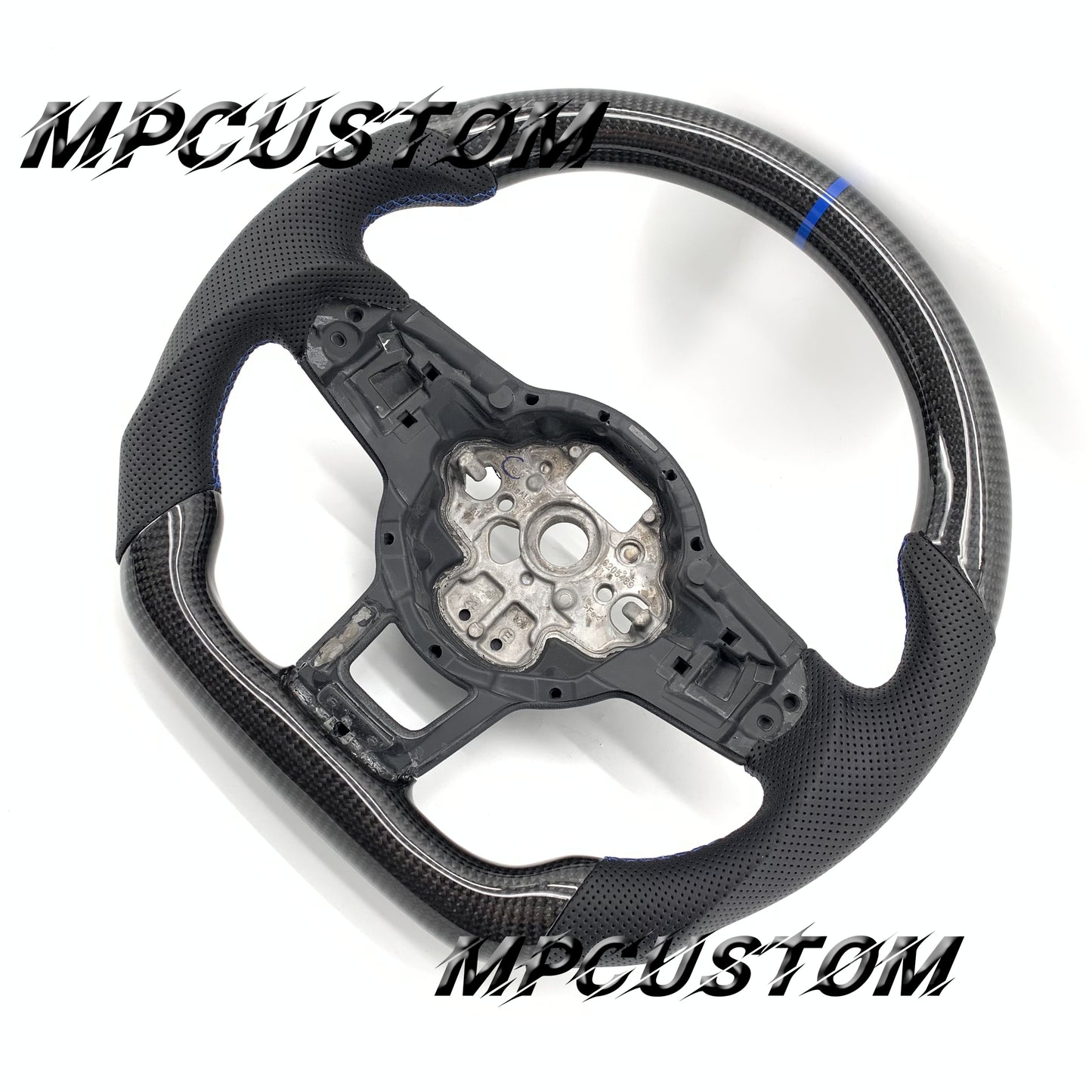 Mpcustom for Volkswagen MK7 2015-2019 carbon fiber steering wheel gloss and round top