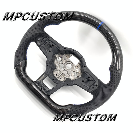 Mpcustom for Volkswagen MK7 2015-2019 carbon fiber steering wheel gloss and round top