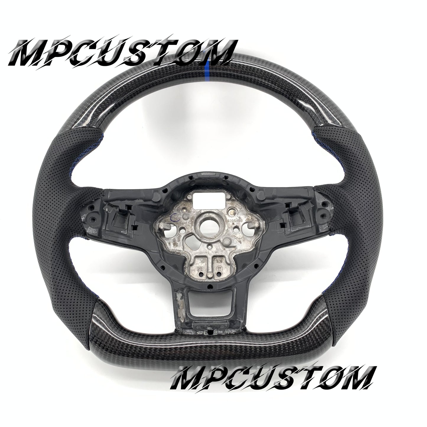 Mpcustom for Volkswagen MK7 2015-2019 carbon fiber steering wheel gloss and flat bottom