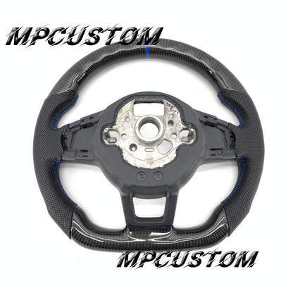 Mpcustom for Volkswagen MK7 2015-2019 carbon fiber steering wheel gloss and flat bottom