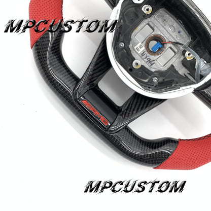 Mpcustom for Mercedes Benz 808AMG /W205 AMG carbon fiber steering wheel gloss