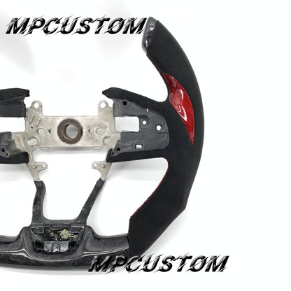 Mpcustom for Honda 10th Gen Civic 2016+ carbon fiber steering wheel F1 shape and flat bottom