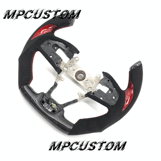 Mpcustom for Honda 10th Gen Civic 2016+ carbon fiber steering wheel F1 shape and flat bottom