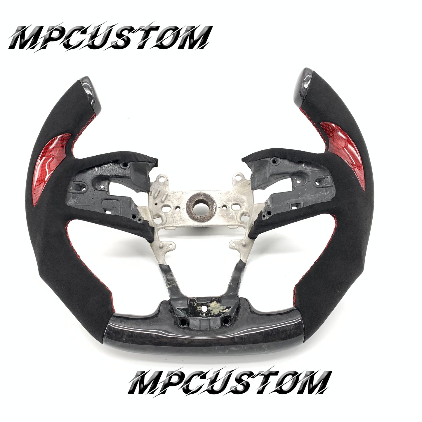 Mpcustom for Honda 10th Gen Civic 2016+ carbon fiber steering wheel F1 shape and flat bottom