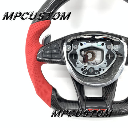 Mpcustom for Mercedes Benz 808AMG /W205 AMG carbon fiber steering wheel perforated leather