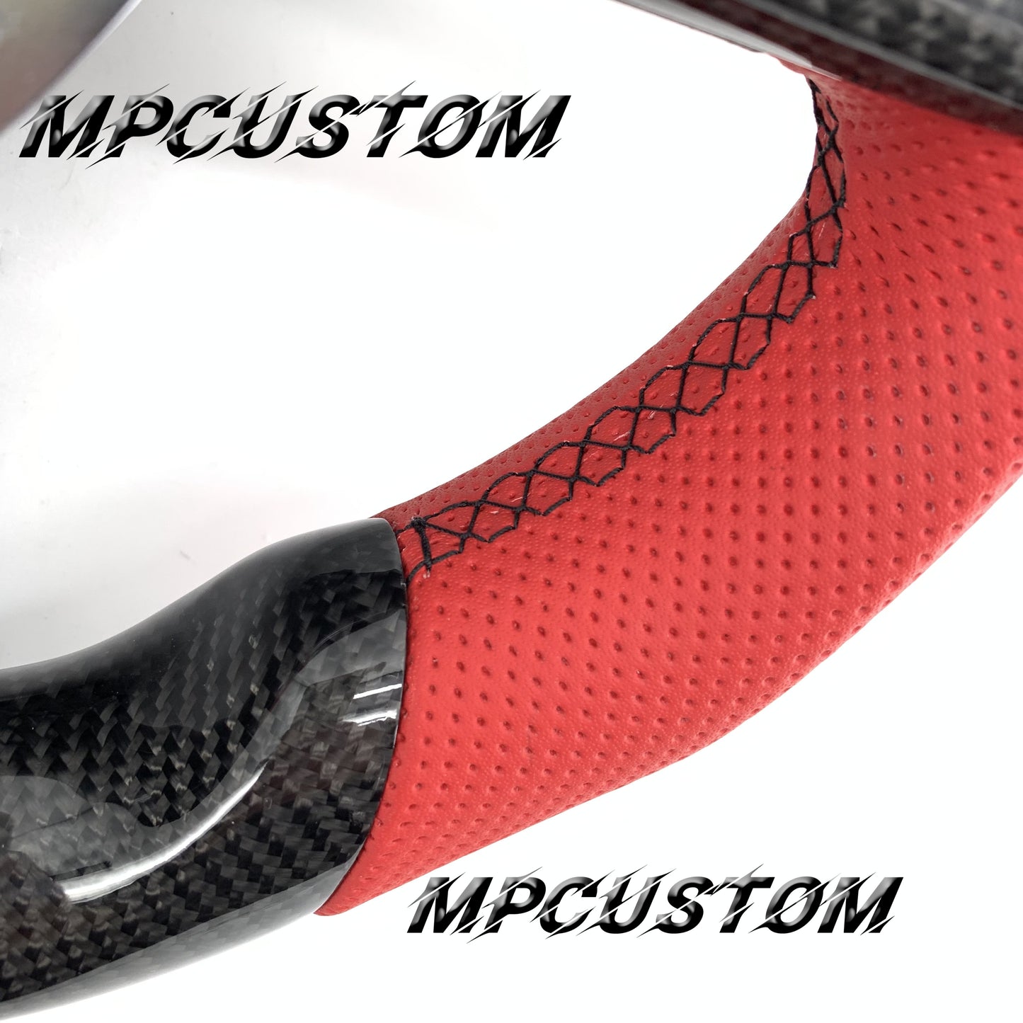 Mpcustom for Mercedes Benz 808AMG /W205 AMG carbon fiber steering wheel perforated leather