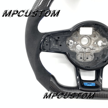 Mpcustom for Volkswagen MK7 2015-2019 carbon fiber steering wheel blue stitching