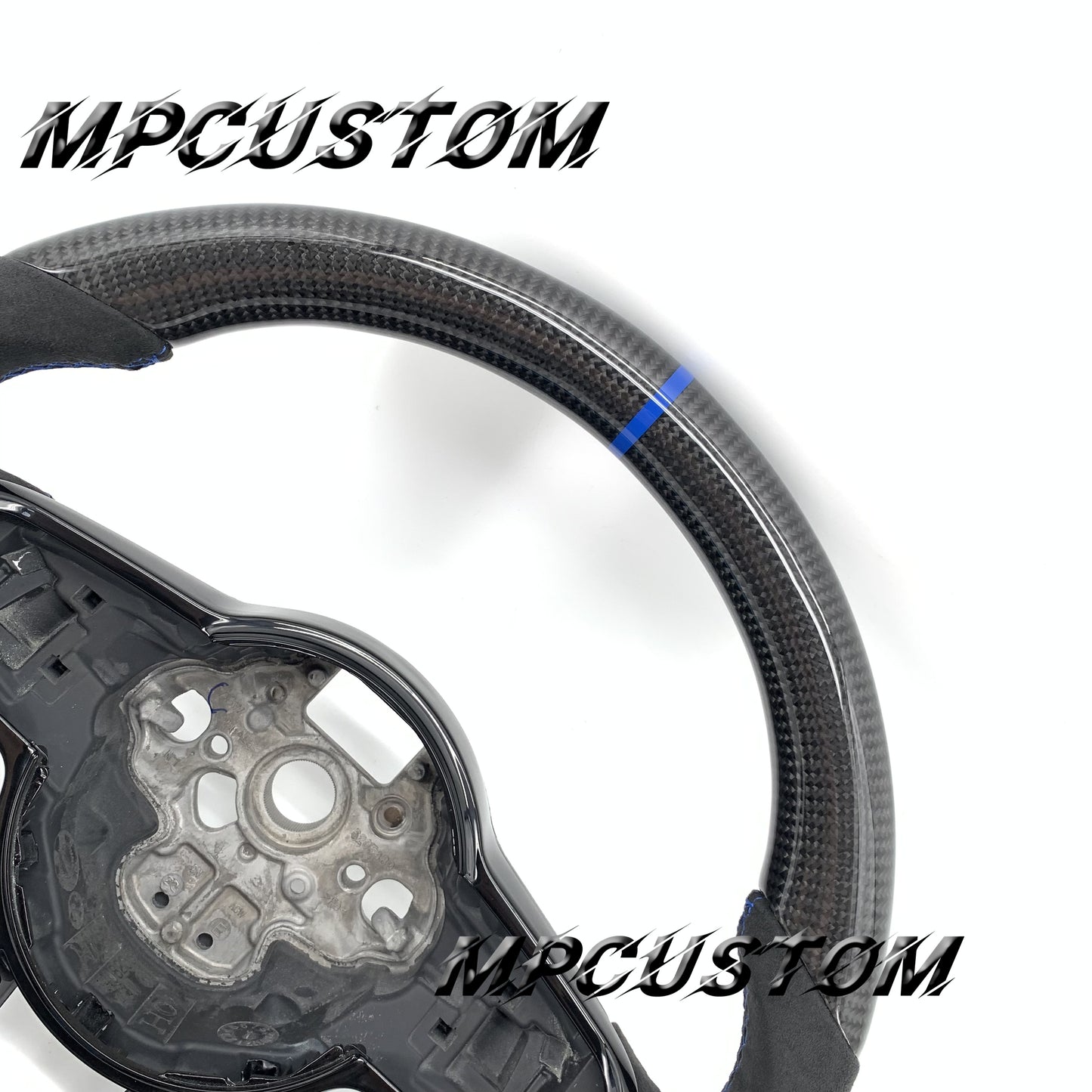 Mpcustom for Volkswagen MK7 2015-2019 carbon fiber steering wheel blue stitching