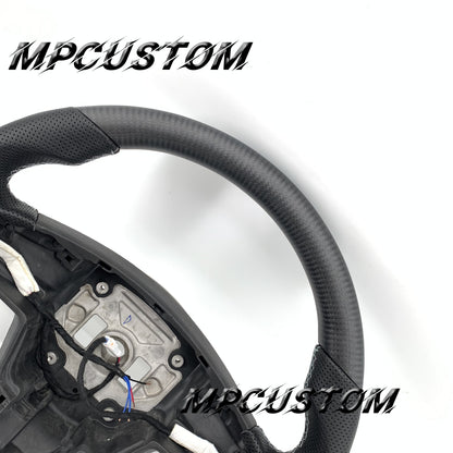 Mpcustom for Tesla new model S carbon fiber steering wheel matte and white stitching