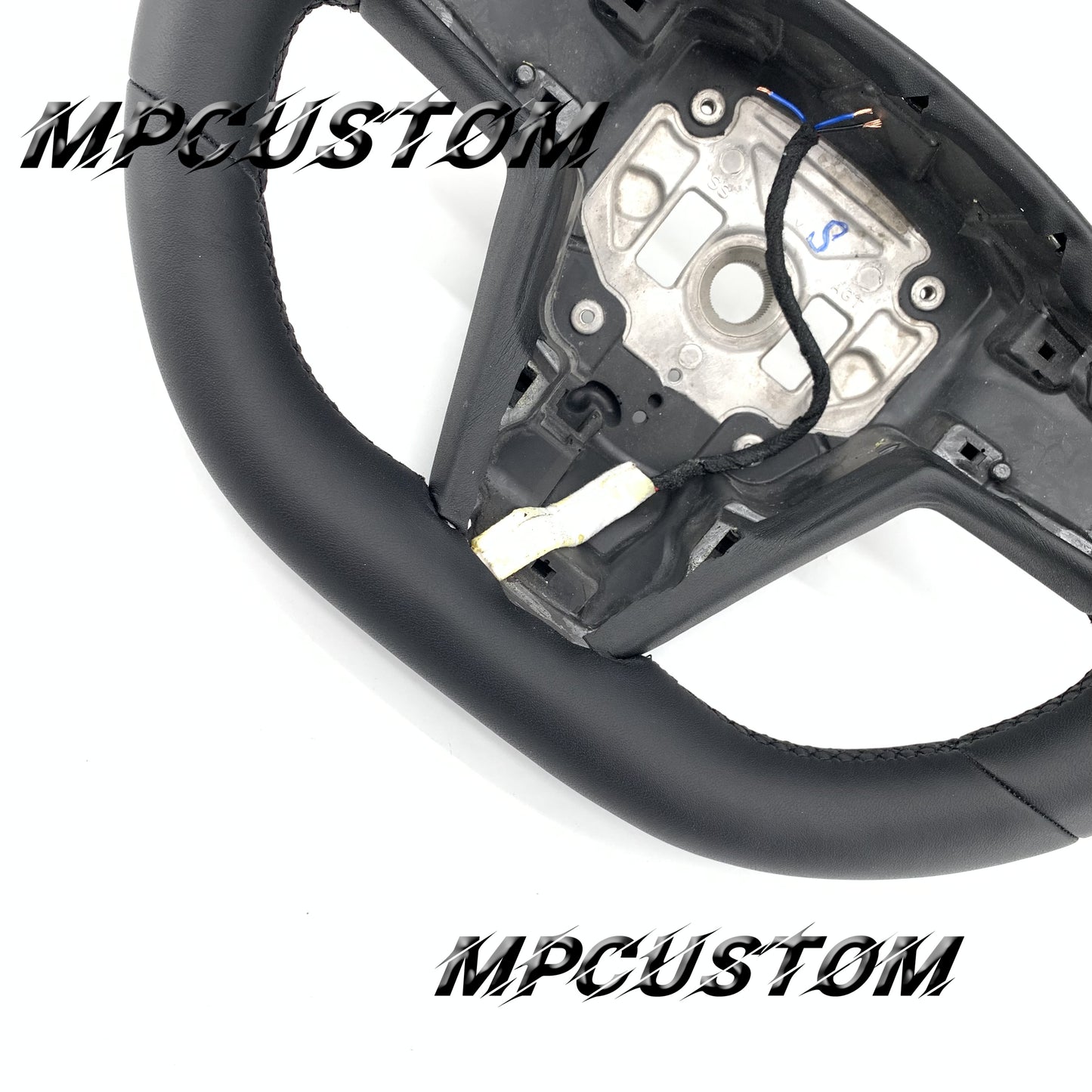 Mpcustom for Tesla new model S carbon fiber steering wheel flat bottom